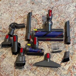 Dyson Vacuum Attachments Set - Red and Gray
